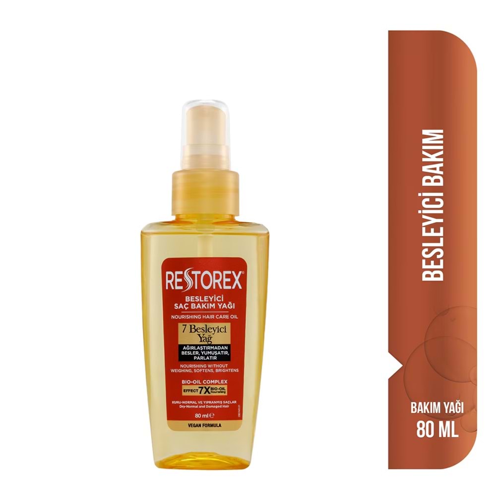 RESTOREX 7 BESLEYİCİ YAĞ SAÇ BAKIM YAĞI 80 ML