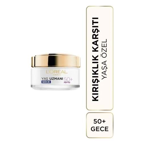 LOREAL SKIN YAŞ UZMANI 50+ YAŞ GECE KREMİ