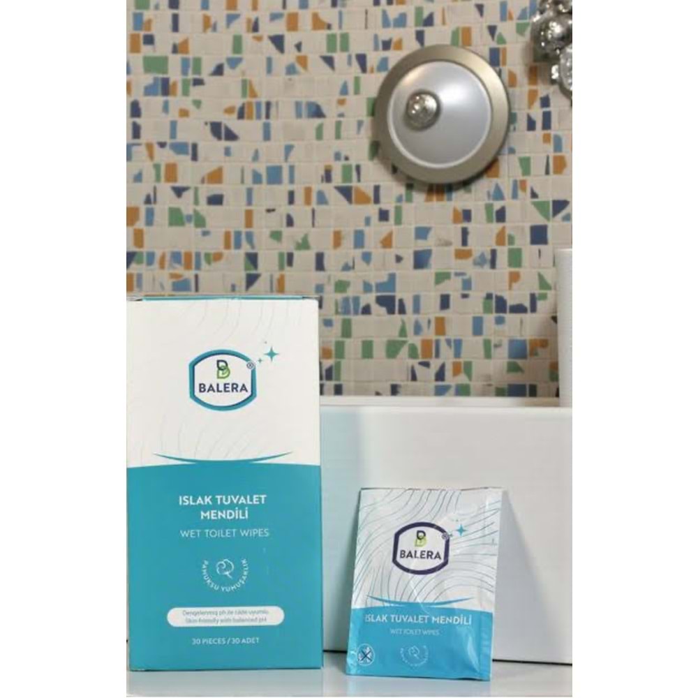 BALERA ISLAK TUVALET MENDİLİ (30LU TEKLİ AMBALAJ)