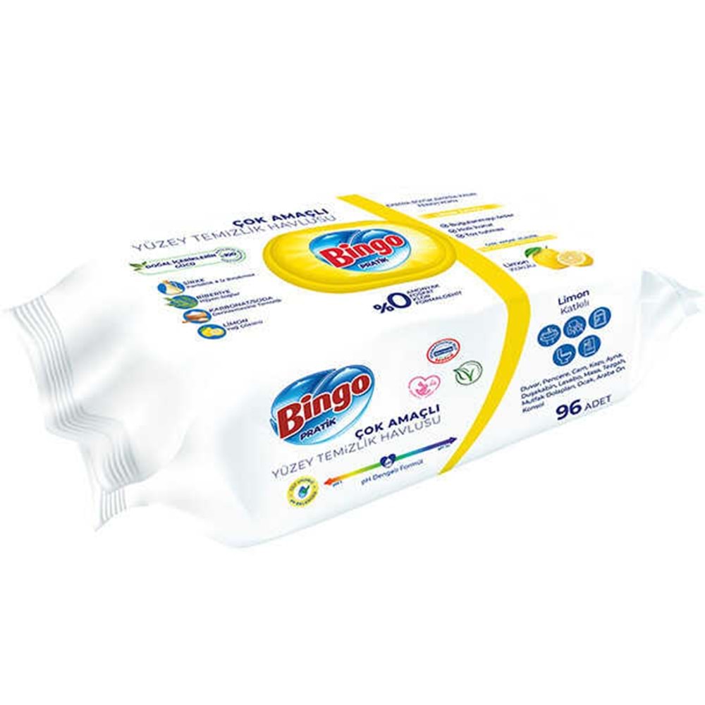 BİNGO YÜZEY HAVLUSU LİMON 96LI