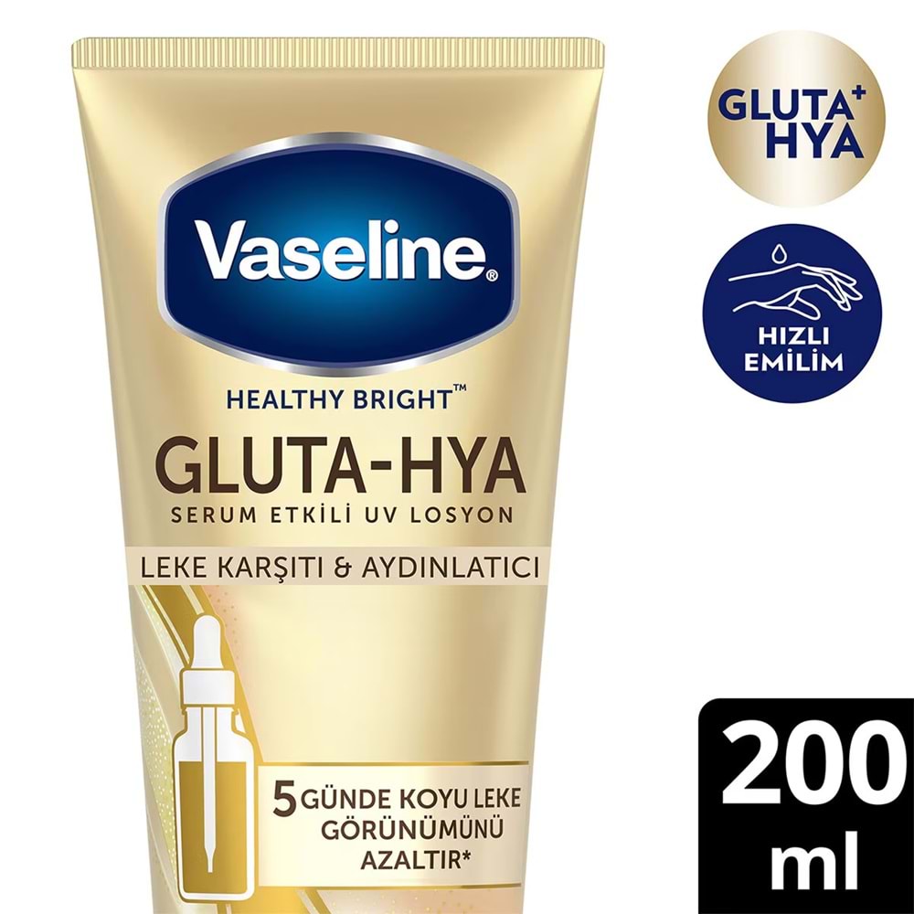 VASELLINE GLUTA-HYA LEKE KARŞITI VE AYDINLATICI LOSYON 200 ML