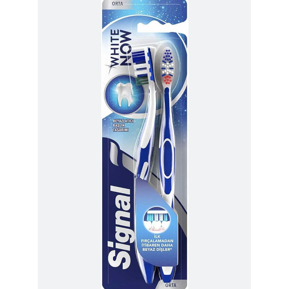 SİGNAL WHITE NOW BEYAZ DİŞLER ORTA 2Lİ DİŞ FIRÇASI