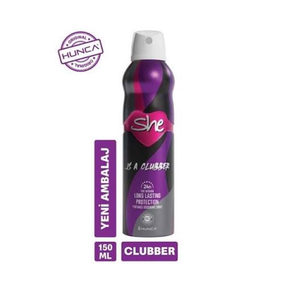 SHE CLUBBER DEODORANT 150 ML