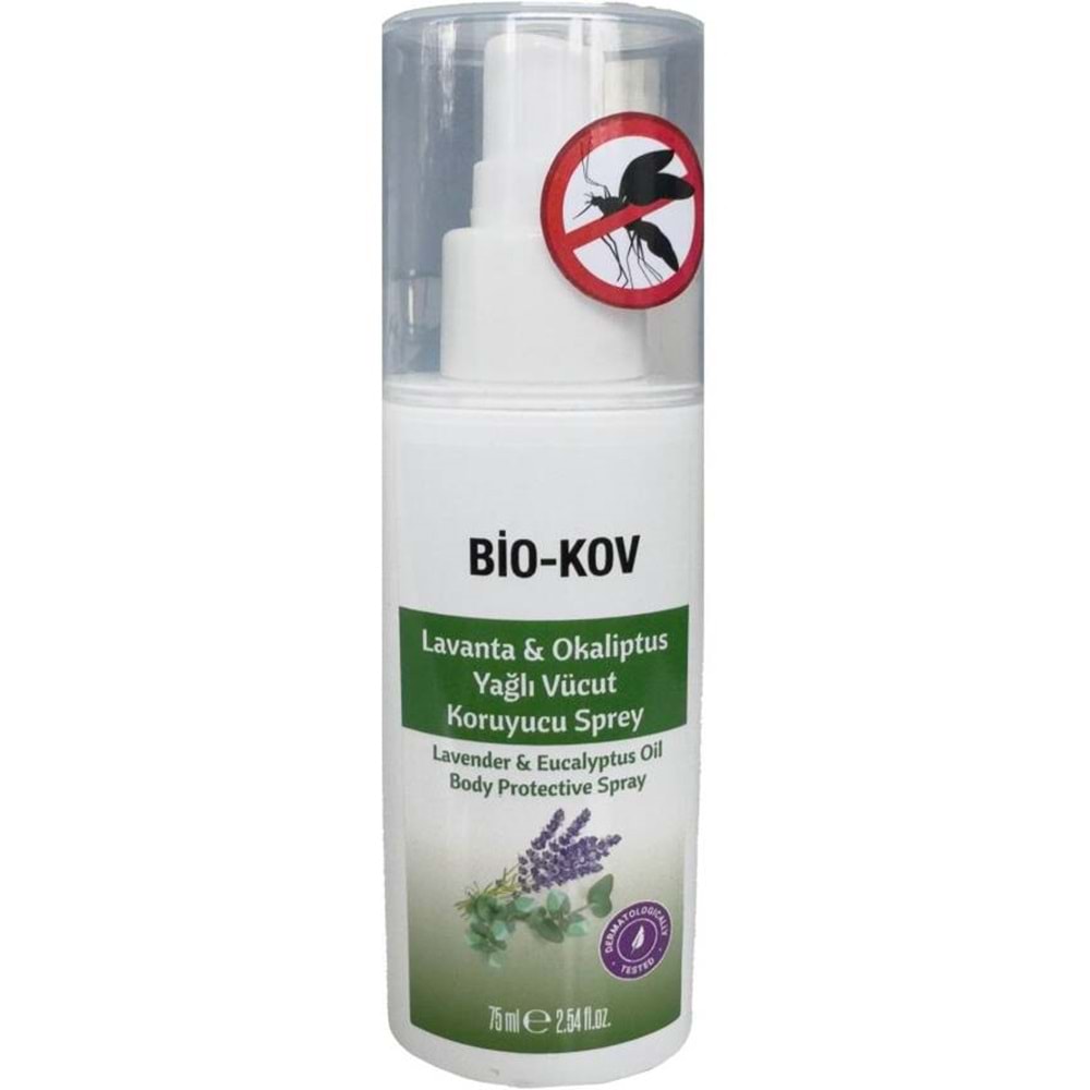 BİO-KOV LAVANTA&OKALİPTUS YAĞLI HAŞERE KOVUCU VÜCUT KORUYUCU SPREY 75 ML
