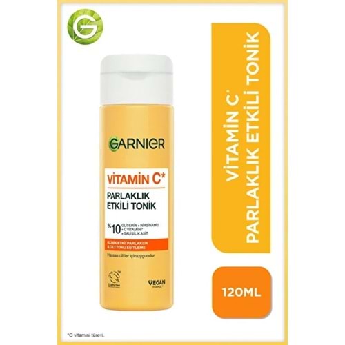 GARNIER VİTAMİN C PARLAKLIK ETKİLİ TONİK 120 ML