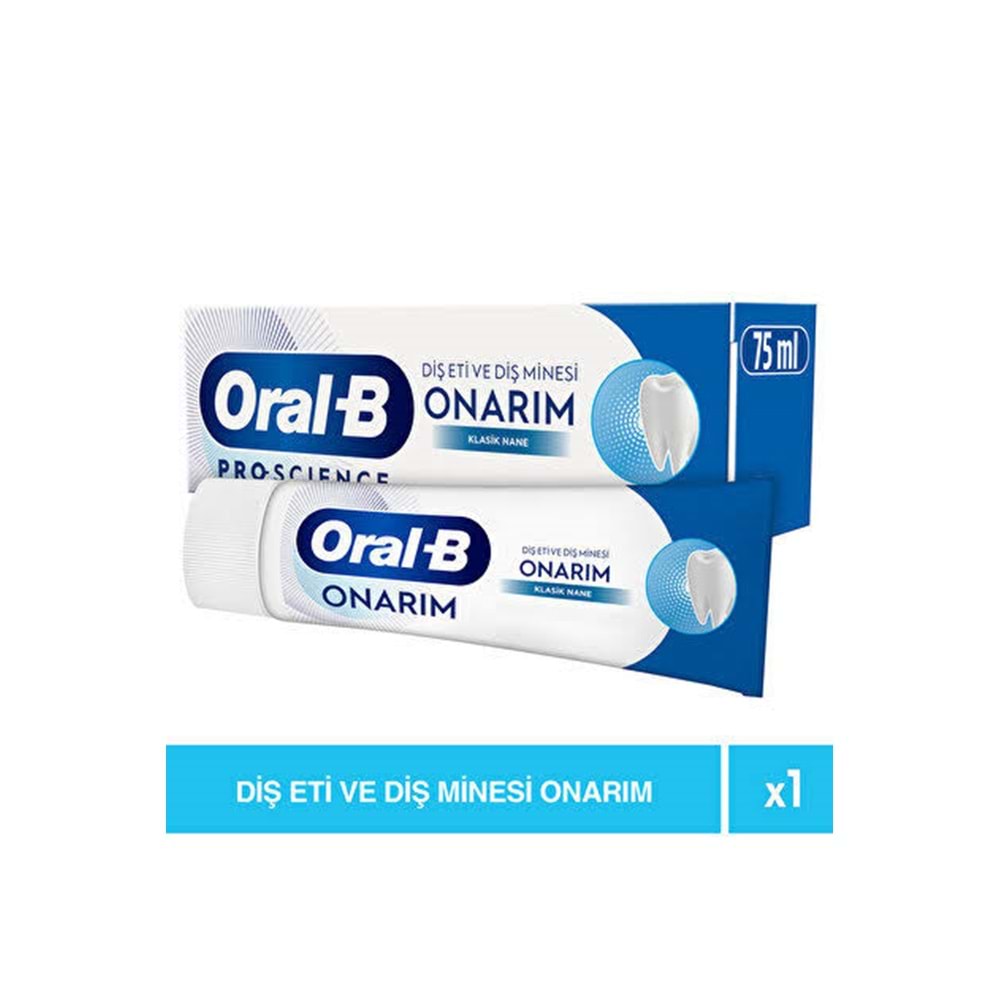 ORAL-B DİŞ ETİ VE DİŞ MİNESİ ONARIM KLASİK NANE DİŞ MACUNU 75 ML