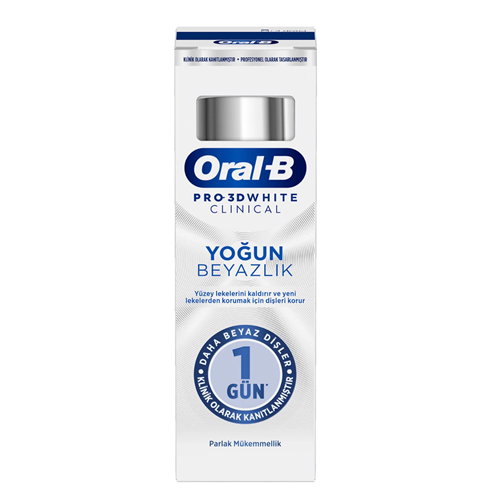 ORAL-B PRO 3D WHITE CLINICAL YOĞUN BEYAZLIK PARLAK BEYAZ DİŞ MACUNU 75 ML
