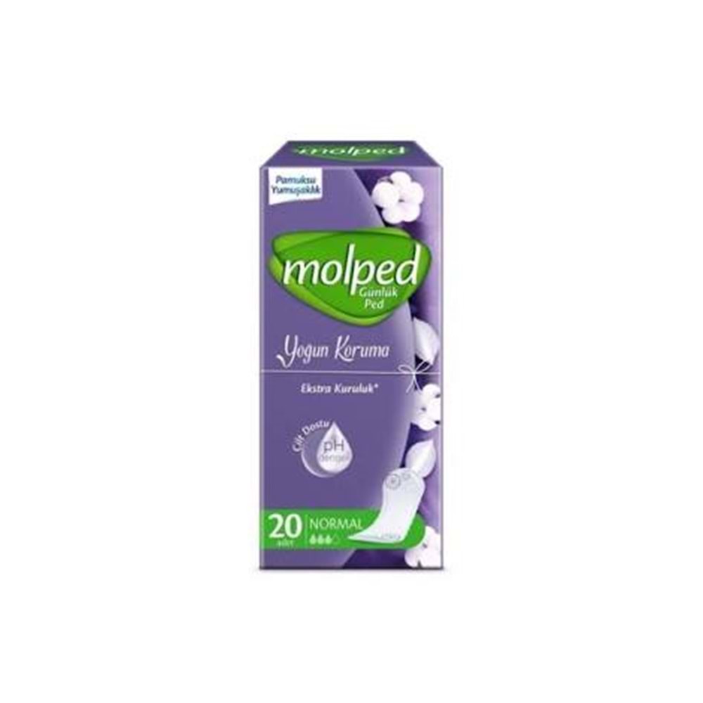 MOLPED PANTYLINER YOĞUN KORUMA NORMAL GÜNLÜK PED 20Lİ