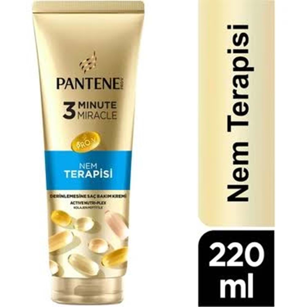 PANTENE 3 MINUTE MIRACLE NEM TERAPİSİ DERİNLEMESİNE SAÇ BAKIM KREMİ 220 ML