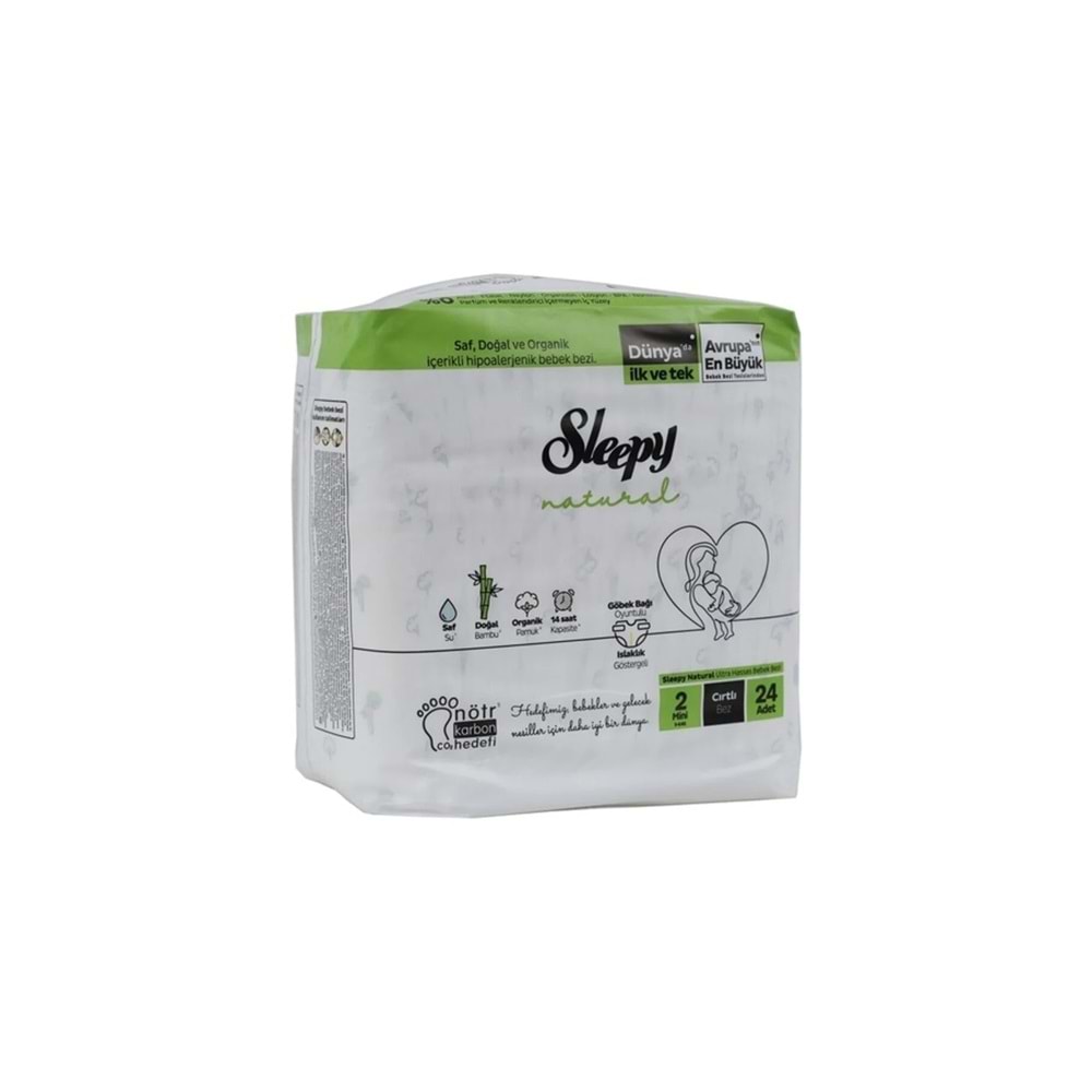 SLEEPY BEBEK BEZİ NATURAL TEKLİ KOMPAKT NO4 MAXİ 7-14 KG 20Lİ