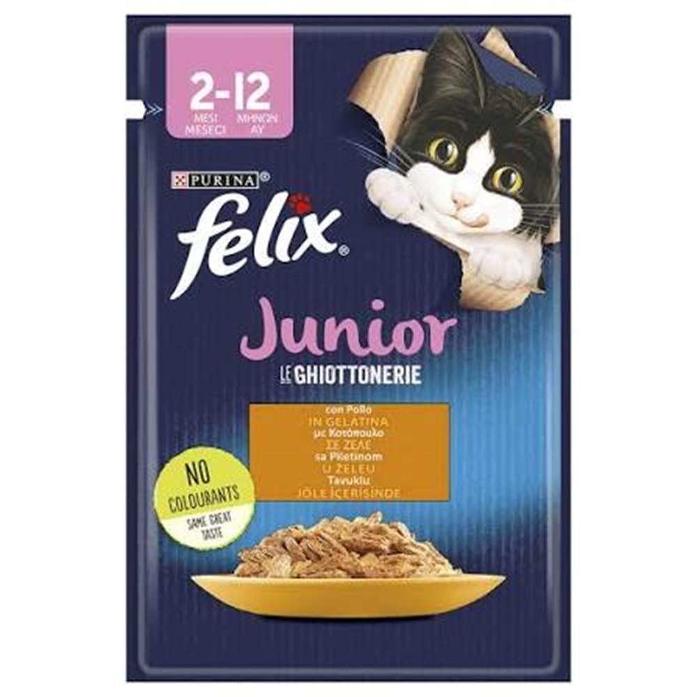PURINA FELIX JUNIOR TAVUKLU YAŞ KEDİ MAMASI 85 GR