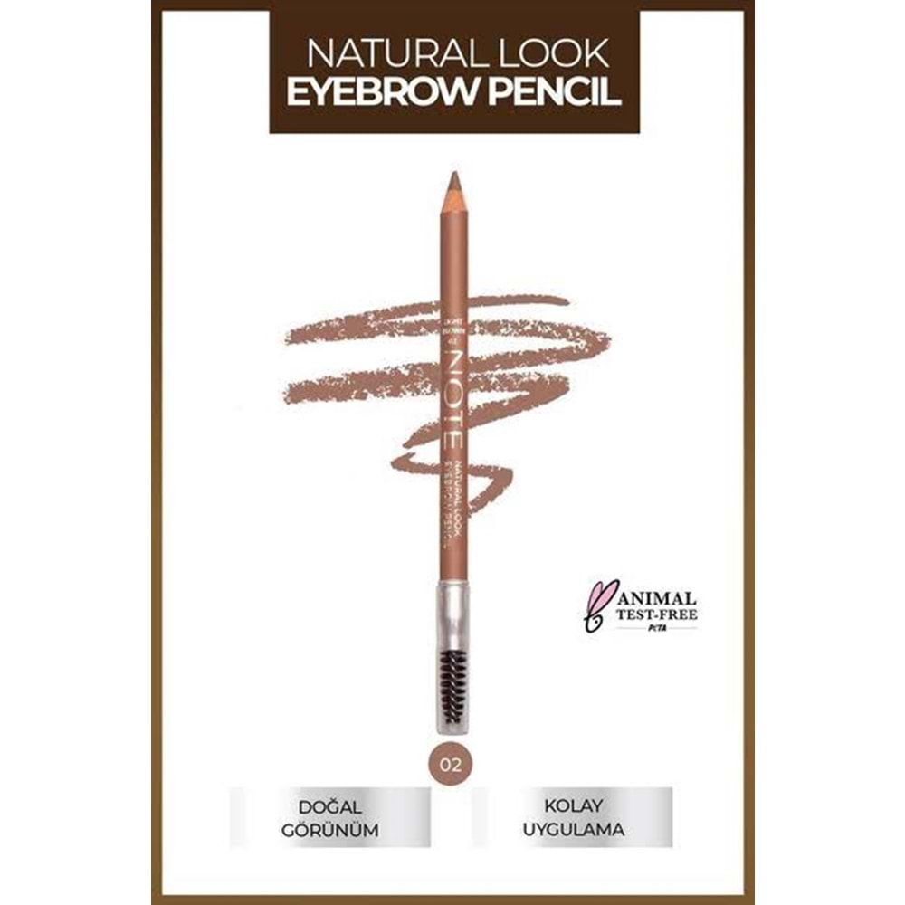 NOTE NATURAL LOOK EYEBROW PENCIL NO 02