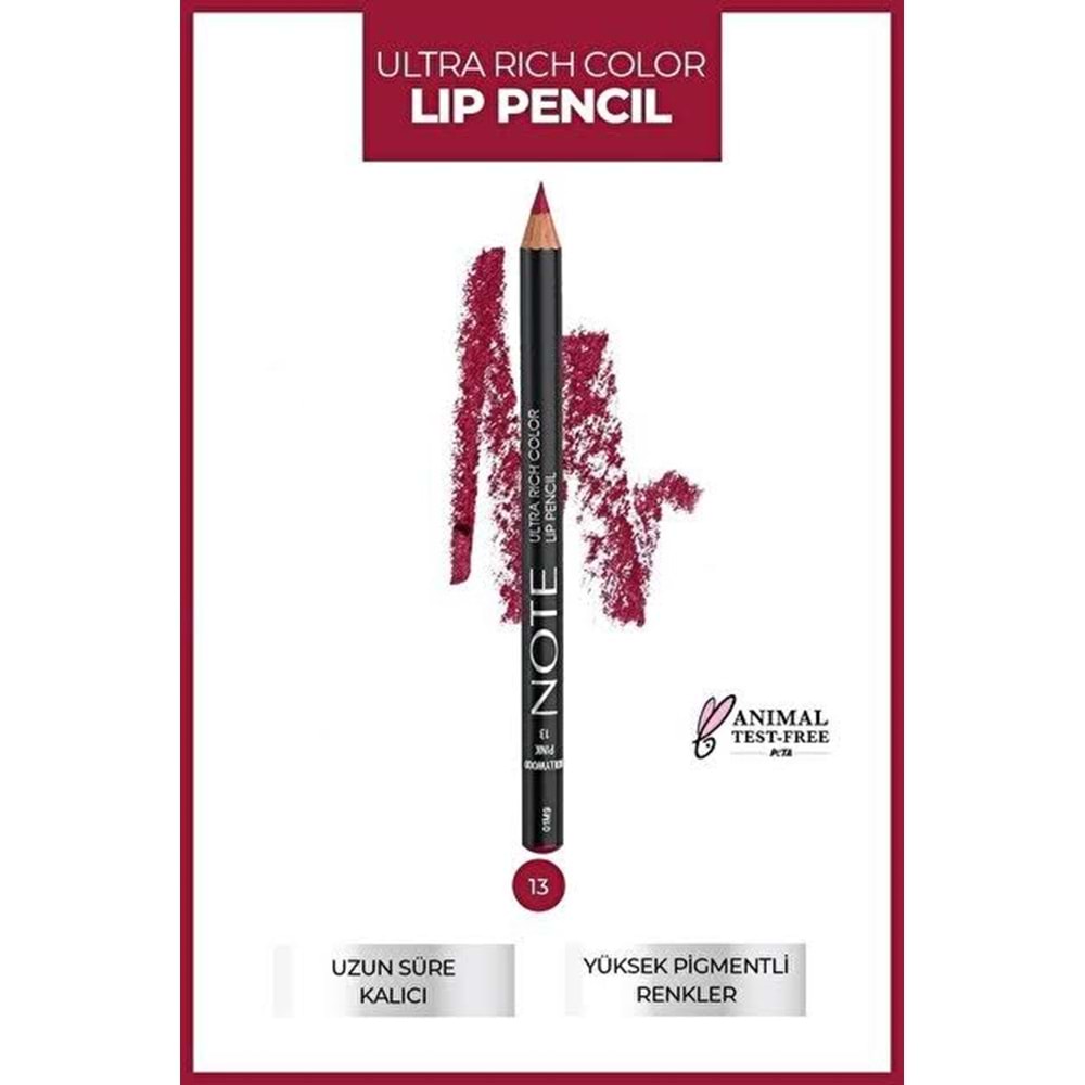 NOTE ULTRA RICH COLOR LIP PENCIL NO 13
