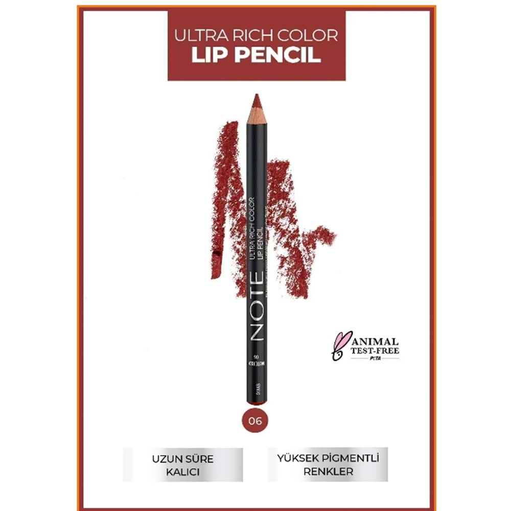 NOTE ULTRA RICH COLOR LIP PENCIL NO 06