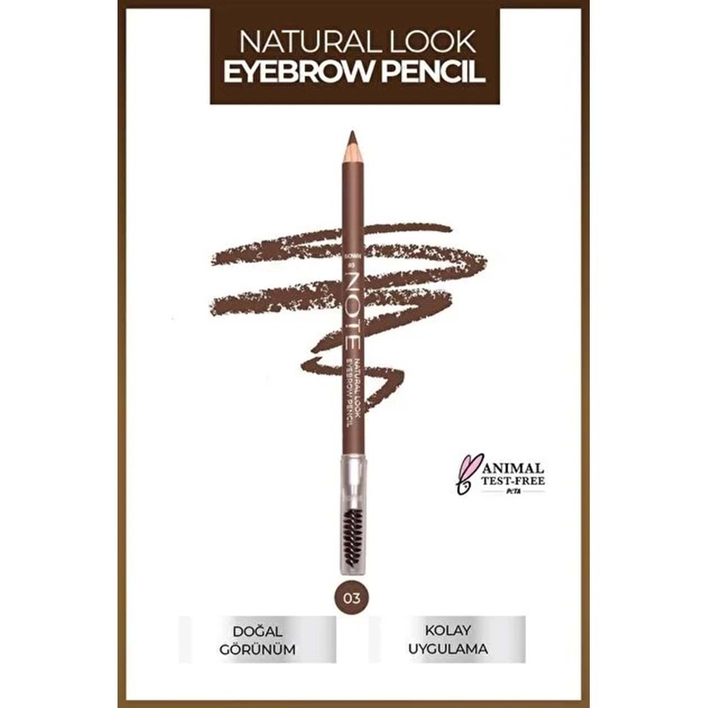 NOTE NATURAL LOOK EYEBROW PENCIL NO 03