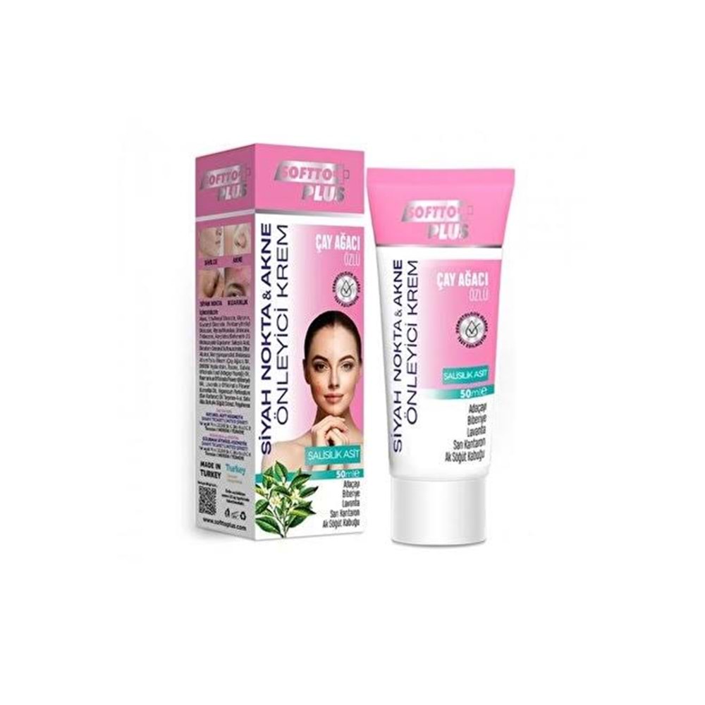 SOFTTO PLUS SİYAH NOKTA & AKNE ÖNLEYİCİ KREM 50 ML