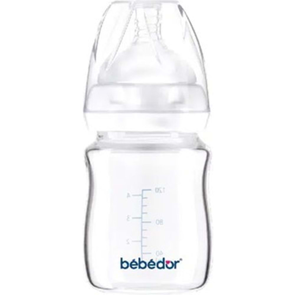 BEBEDOR ISIYA DAYANIKLI CAM BİBERON 120 ML
