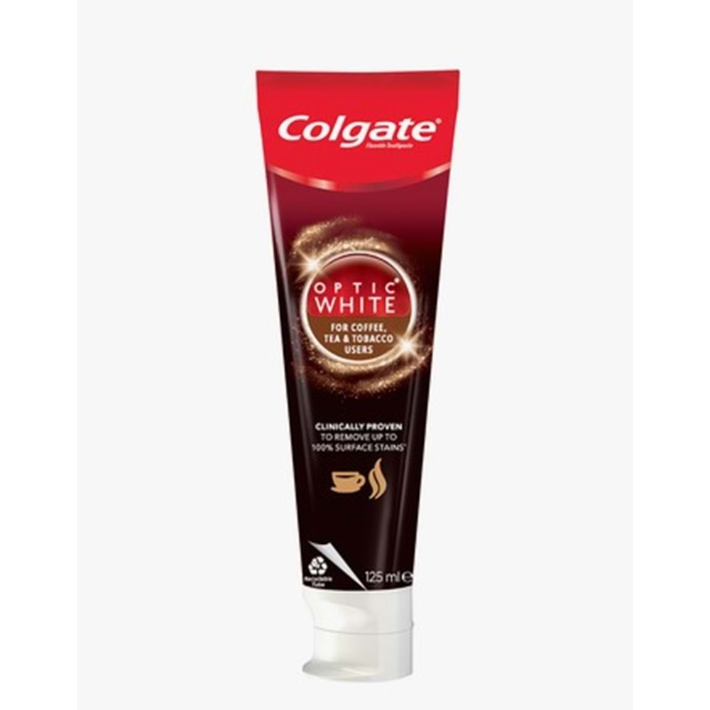 COLGATE OPTIC WHITE ÇAY & KAHVE TÜTÜN DİŞ MACUNU 125 ML