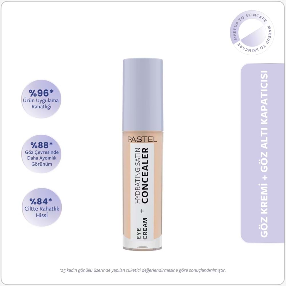 PASTEL EYE CREAM + HYDRATING SATIN CONCEALER 61