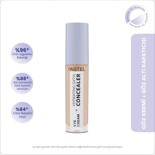 PASTEL EYE CREAM + HYDRATING SATIN CONCEALER 62