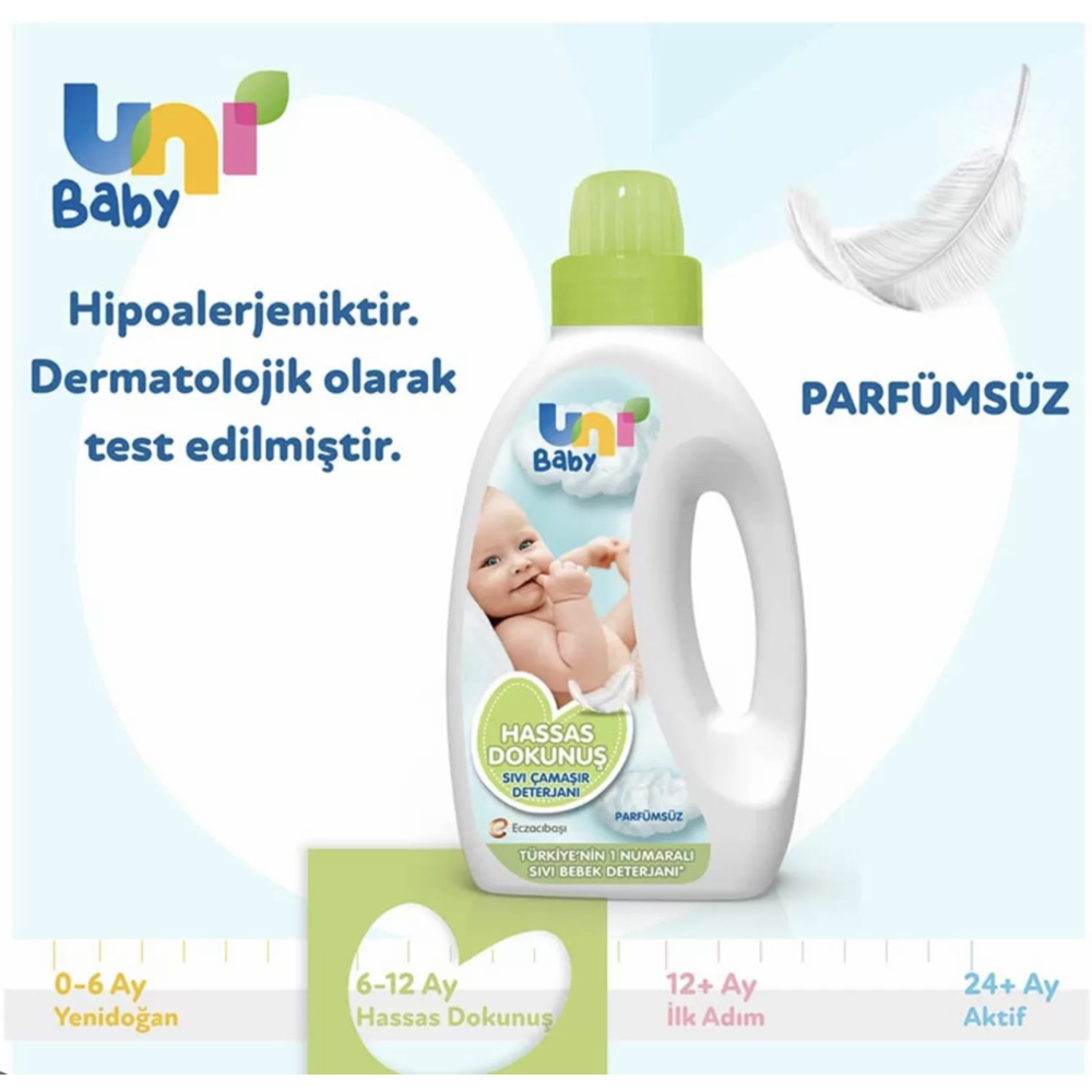 UNI BABY HASSAS DOKUNUŞ SIVI ÇAMAŞIR DETERJANI 1500 ML