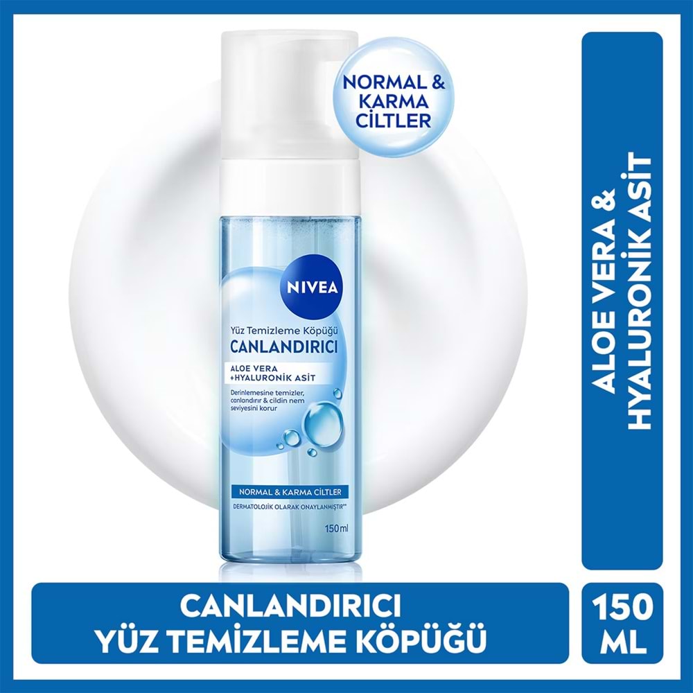 NIVEA CANLANDIRICI YÜZ TEMİZLEME KÖPÜĞÜ 150 ML