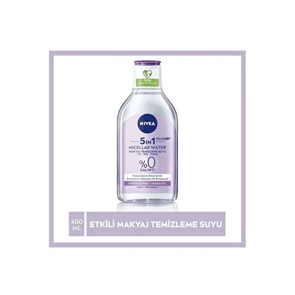 NIVEA YATIŞTIRICI MICELLAR MAKYAJ TEMİZLEME SUYU 400 ML