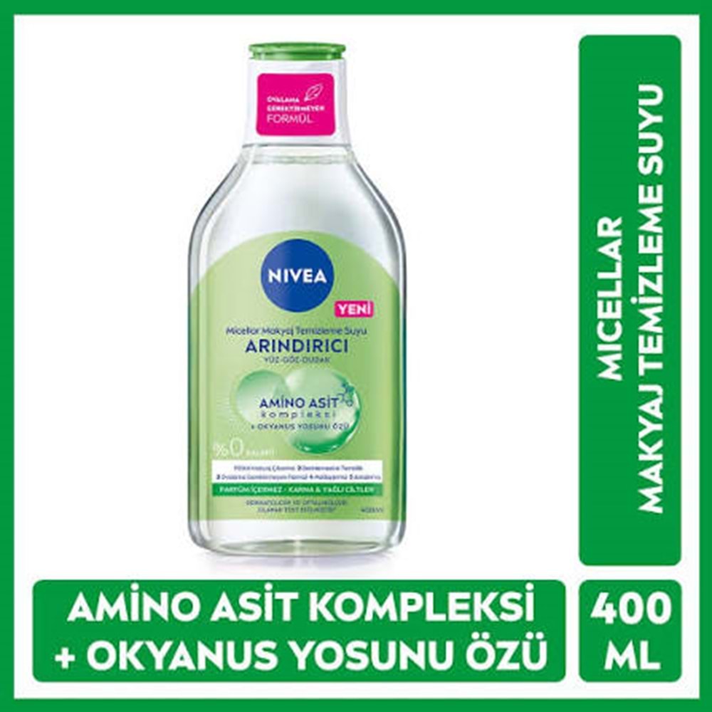 NIVEA ARINDIRICI MICELLAR MAKYAJ TEMİZLEME SUYU 400 ML