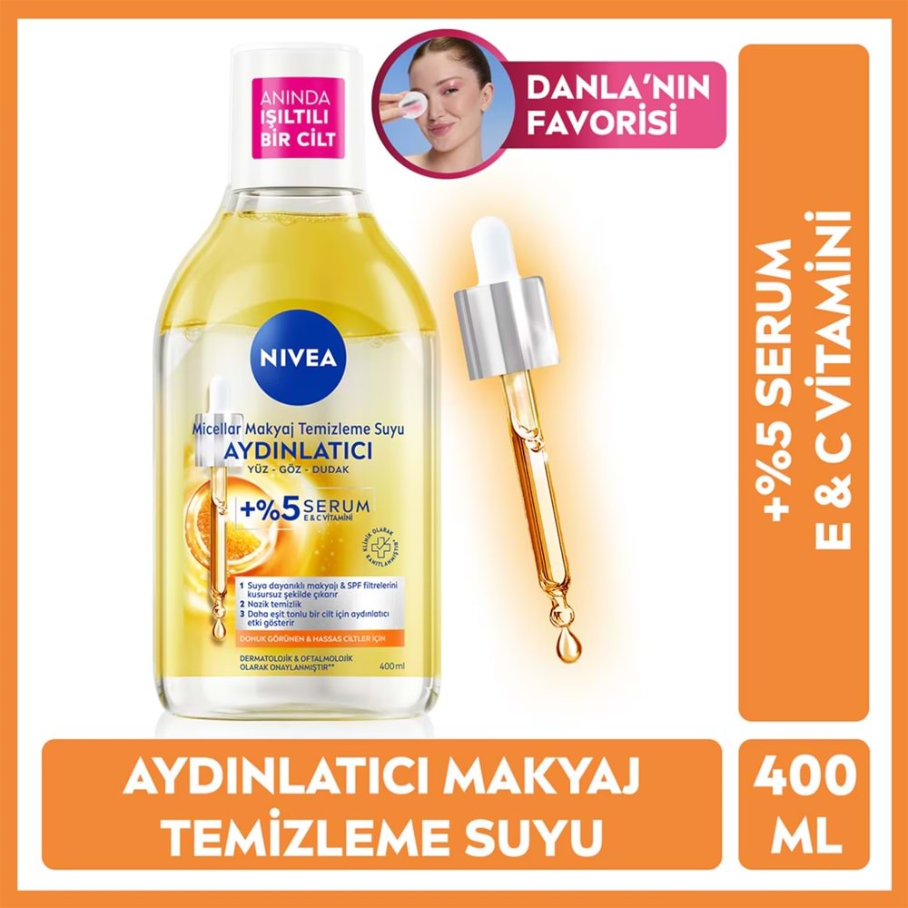 NIVEA AYDINLATICI MICELLAR MAKYAJ TEMİZLEME SUYU 400 ML
