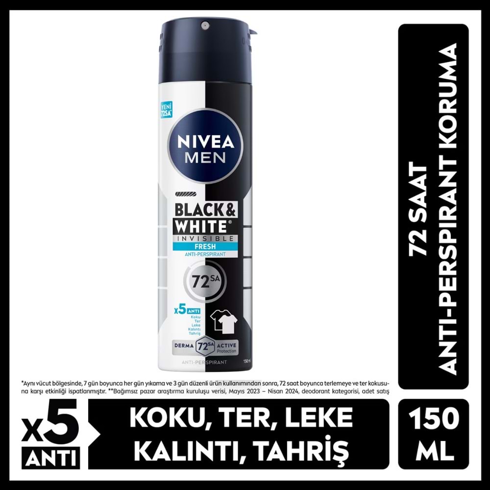 NIVEA MEN BLACK&WHITE FRESH DEODORANT 150 ML
