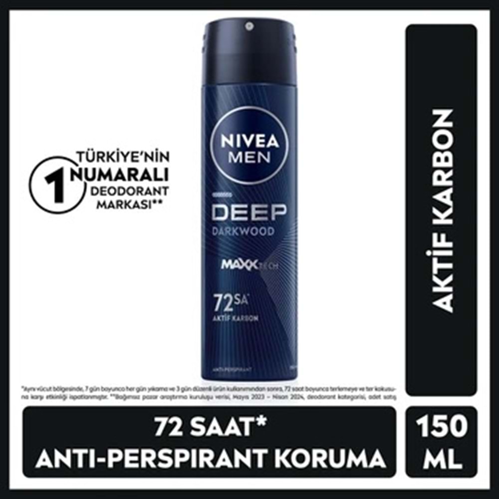 NIVEA MEN DEEP DARKWOOD DEODORANT 150 ML