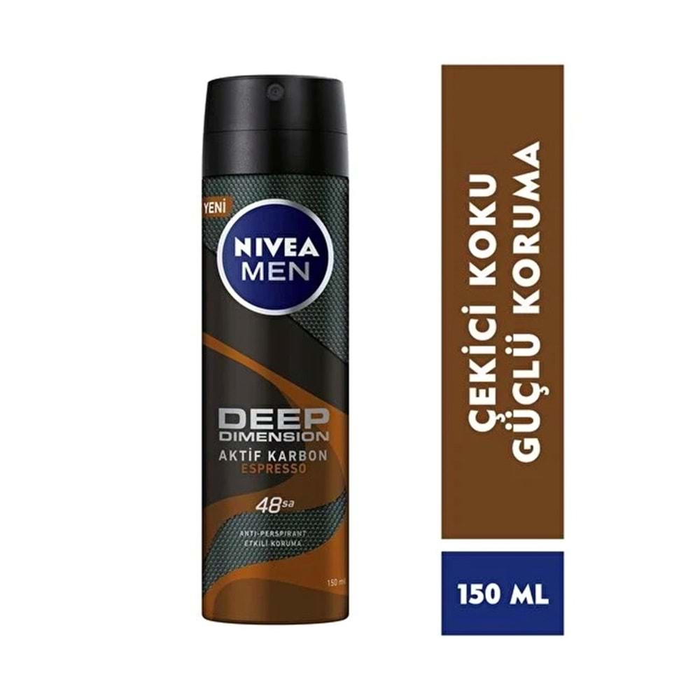NIVEA MEN DEEP DIMENSION ESPRESSO DEODORANT 150 ML