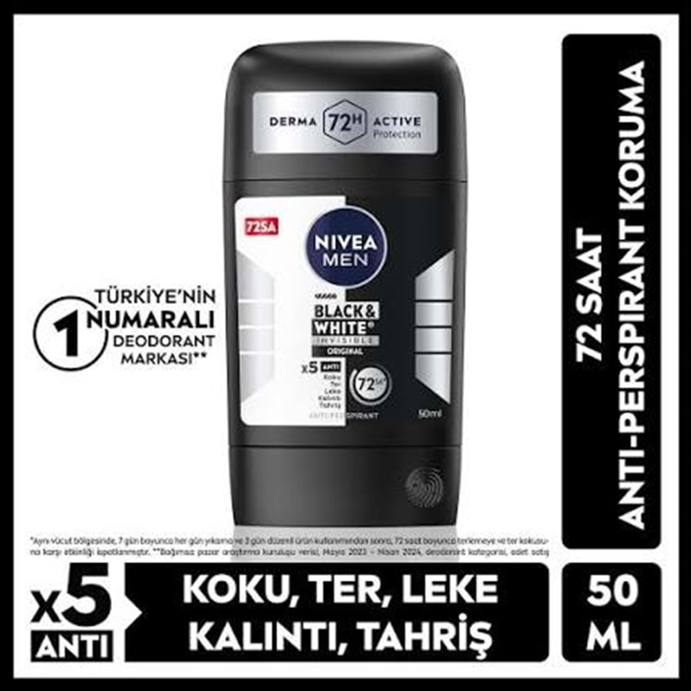 NIVEA MEN BLACK&WHITE ORIGINAL STICK 50 ML