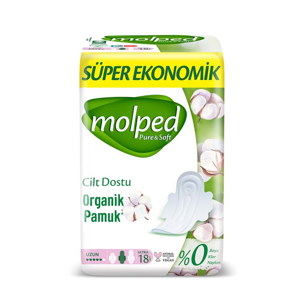 MOLPED PURE&SOFT UZUN ULTRA 18Lİ SÜPER EKONOMİK PED