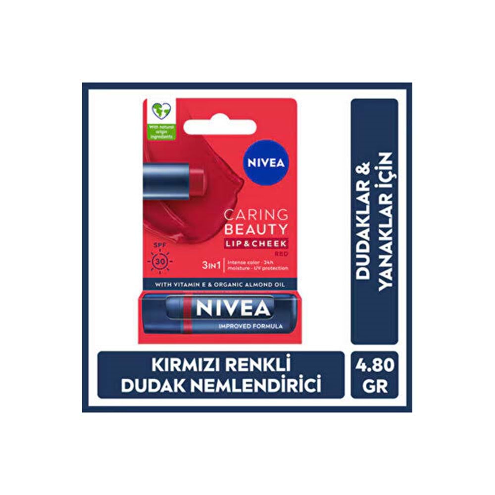 NIVEA CARING BEAUTY RED DUDAK KREMİ 4,8 G