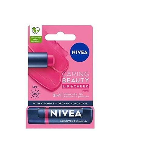 NIVEA CARING BEAUTY PINK DUDAK KREMİ 4,8 G