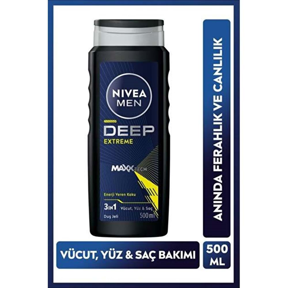 NIVEA MEN DEEP EXTREME DUŞ JELİ 500 ML