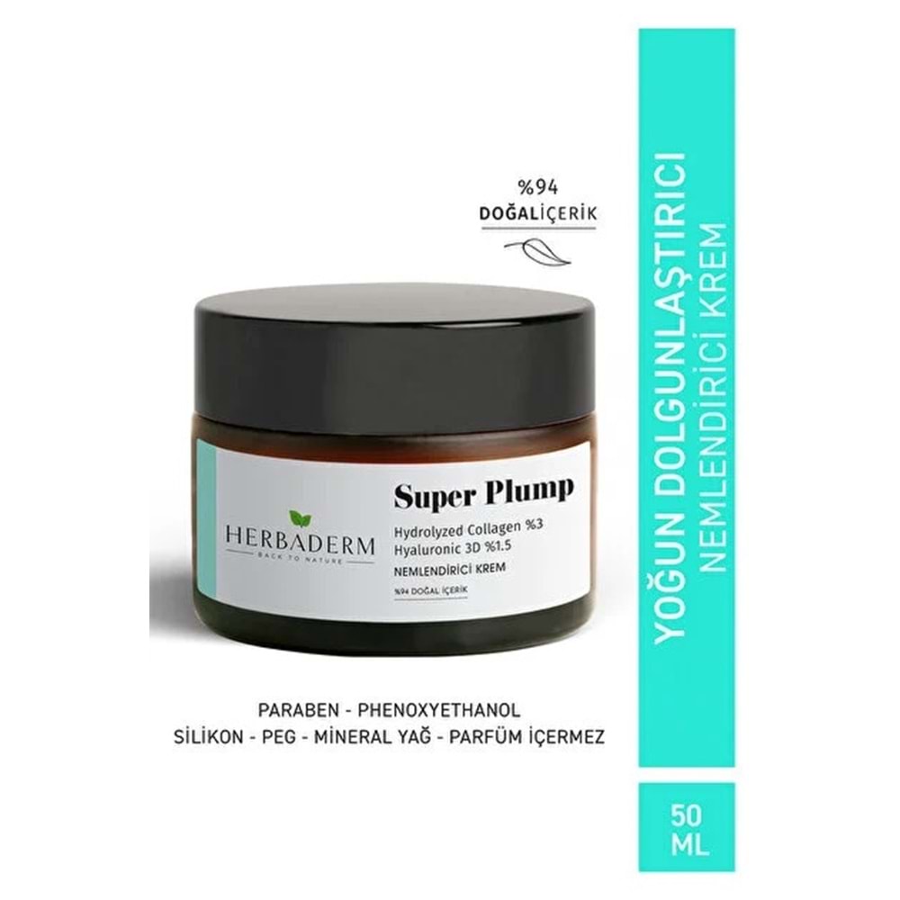 HERBADERM SUPER PLUMP NEMLENDİRİCİ KREM 50 ML