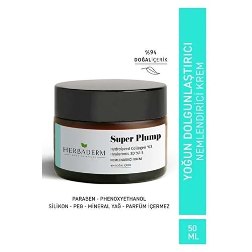 HERBADERM SUPER PLUMP NEMLENDİRİCİ KREM 50 ML