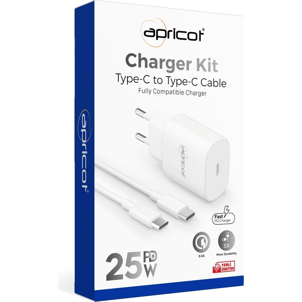 APRICOT ŞARJ ALETİ TYPE-C 25W APC-PD25C