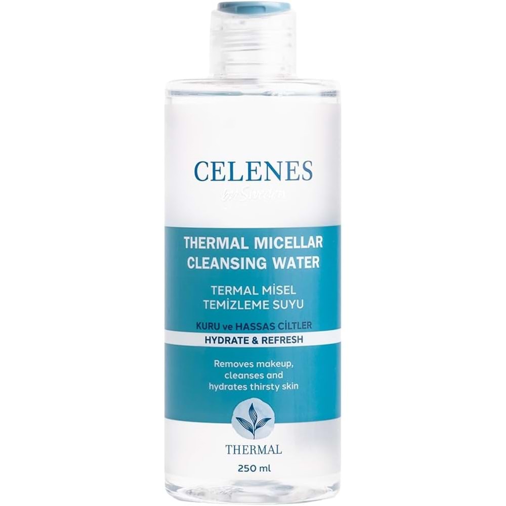CELENES TERMAL MİSEL TEMİZLEME SUYU KURU VE HASSAS CİLTLER 250 ML