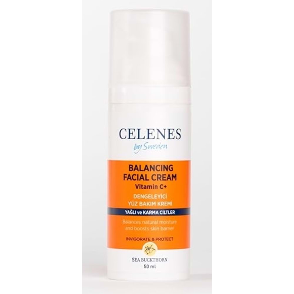 CELENES DENGELEYİCİ YÜZ BAKIM KREMİ YAĞLI VE KARMA CİLTLER 50 ML