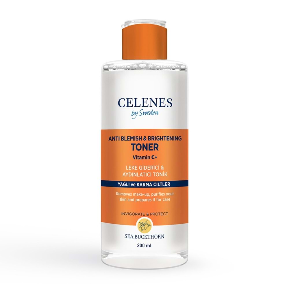 CELENES LEKE GİDERİCİ & AYDINLATICI TONİK YAĞLI VE KARMA CİLTLER 200 ML
