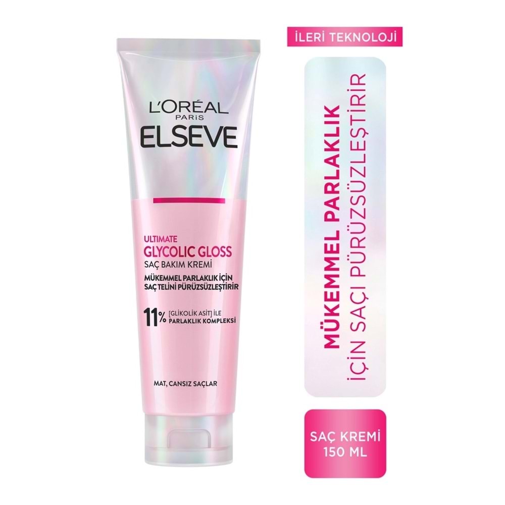 ELSEVE GLYCOLIC GLOSS PARLAKLIK SAÇ BAKIM KREMİ 150 ML