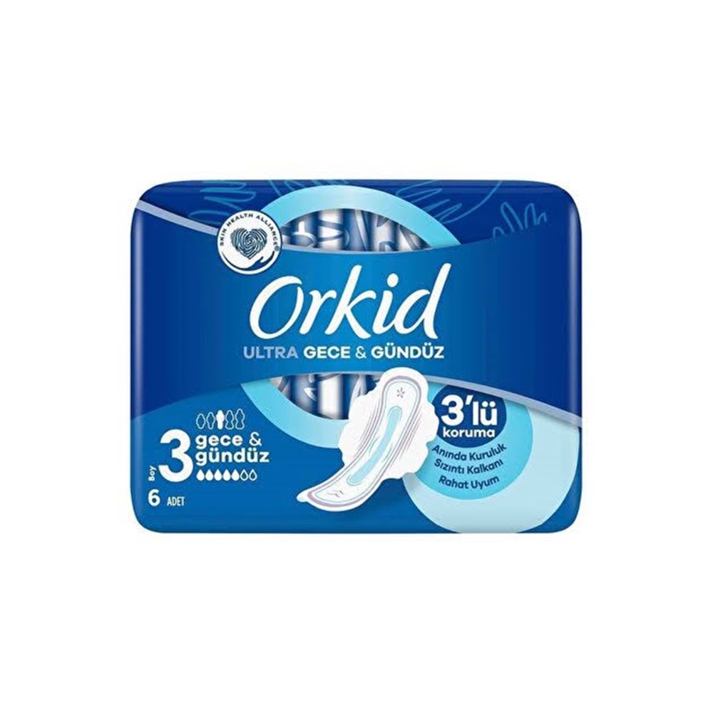 ORKID ULTRA GECE & GÜNDÜZ 6LI HİJYENİK PED
