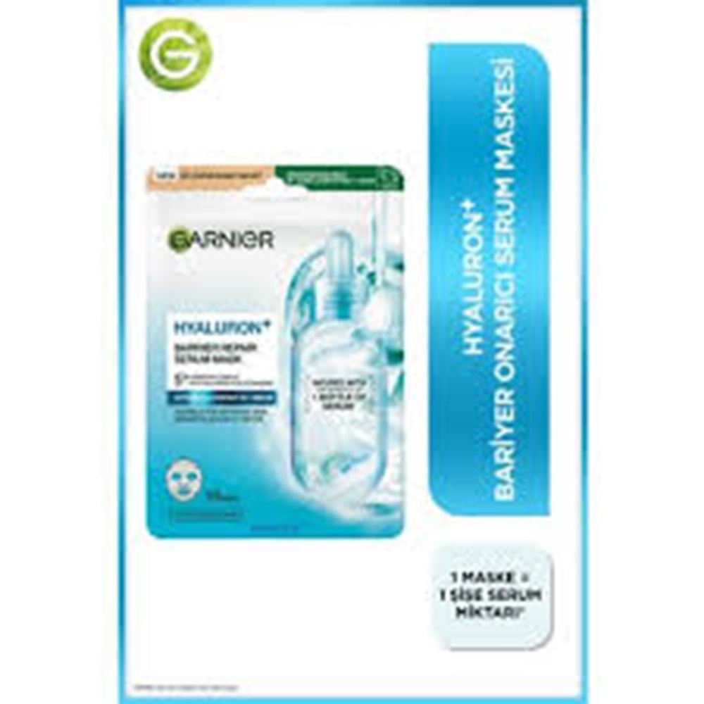 GARNIER HYALURON+ BARRIER REPAIR SERUM MASK 28GR