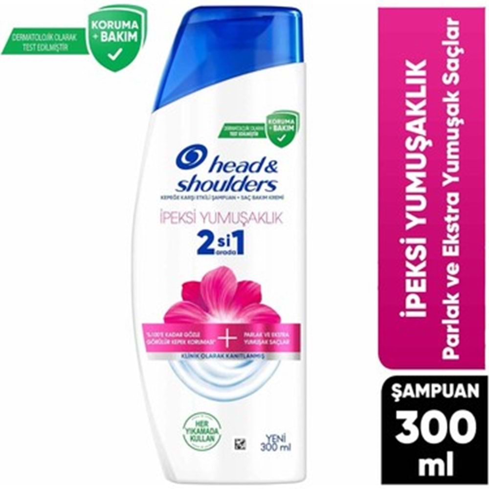 HEAD & SHOULDERS İPEKSİ YUMUŞAKLIK 2N1 300 ML