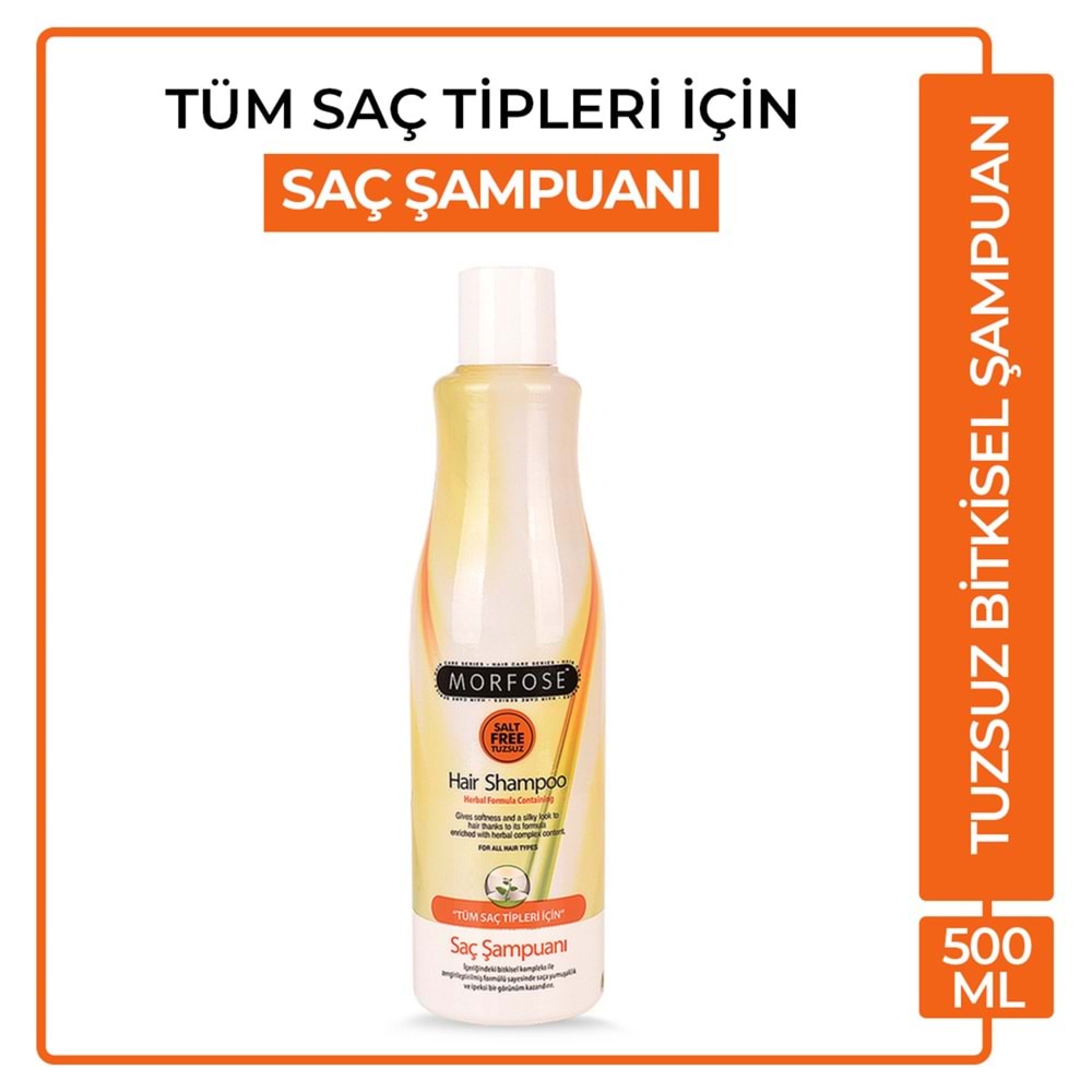 MORFOSE SAÇ ŞAMPUANI TUZSUZ 500 ML