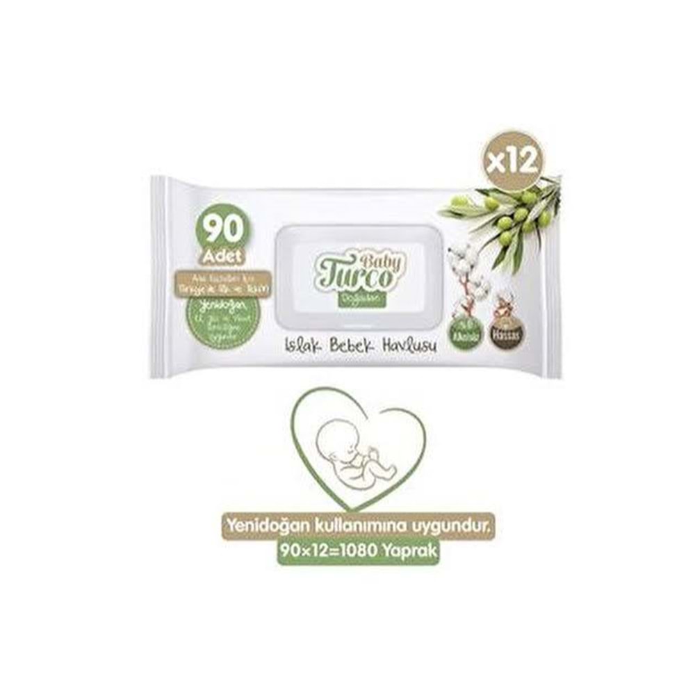 BABY TURCO ISLAK BEBEK HAVLUSU 60LI