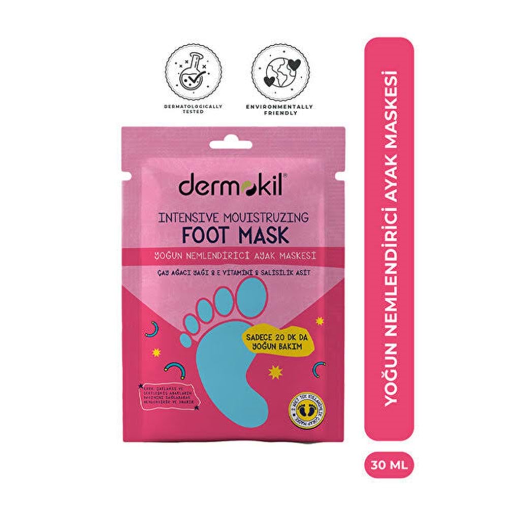 DERMOKİL YOĞUN NEMLENDİRİCİ AYAK MASKESİ 30 ML